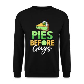 Dessert for Key Lime Pie Lovers - Unisex Sweatshirt - black - Front - Alina (178cm) & Michal (187cm)