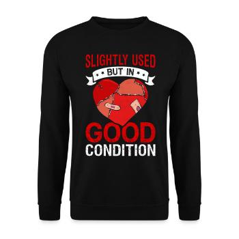 Récupération d’une opération à cœur ouvert - Sweat-shirt Unisexe - noir - Devant - Alina (178cm) & Michal (187cm)