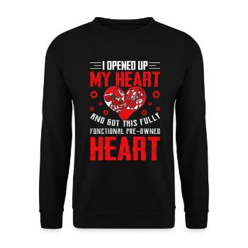 Recovery from open-heart surgery - Unisex Sweatshirt - black - Front - Alina (178cm) & Michal (187cm)