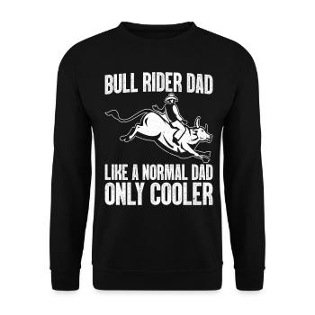 Bull Riding Cowboy - Unisex Sweatshirt - black - Front - Alina (178cm) & Michal (187cm)