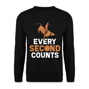 Bull Rider Bull Riding Cowboy - Unisex Sweatshirt - black - Front - Alina (178cm) & Michal (187cm)