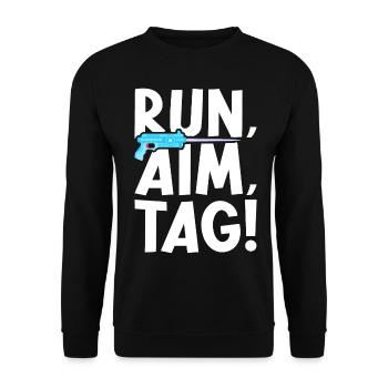Laser Tag Spieler - Unisex Pullover - Schwarz - Vorne - Alina (178cm) & Michal (187cm)