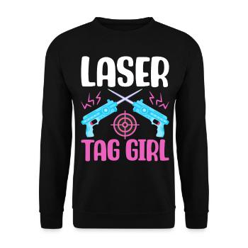 Player - Unisex Sweatshirt - black - Front - Alina (178cm) & Michal (187cm)