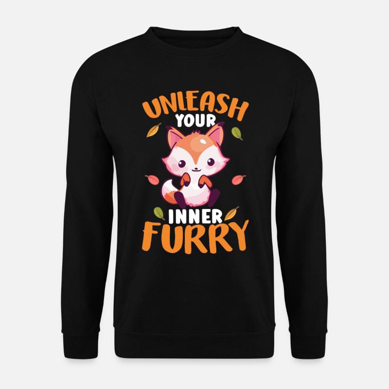 Furry Fandom Fursona Fursuit Fuchs - Unisex Pullover - Schwarz