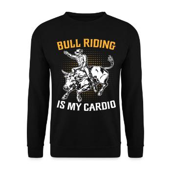 Bull Rider Cowboy - Sweat-shirt Unisexe - noir - Devant - Alina (178cm) & Michal (187cm)