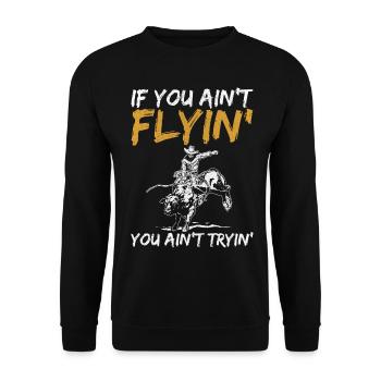 Bull Rider Bull Riding Cowboy - Sweat-shirt Unisexe - noir - Devant - Alina (178cm) & Michal (187cm)