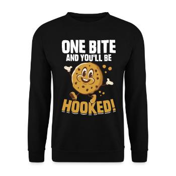 Funny Cookie Boy Scout Cookie Vendor - Unisex Sweatshirt - black - Front - Alina (178cm) & Michal (187cm)