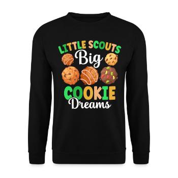 Boy Scout Cookie Merchant - Unisex Sweatshirt - black - Front - Alina (178cm) & Michal (187cm)