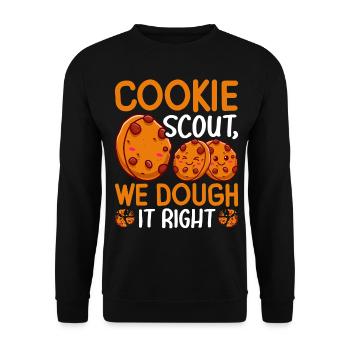 Funny Cookie Vendor - Unisex Sweatshirt - black - Front - Alina (178cm) & Michal (187cm)