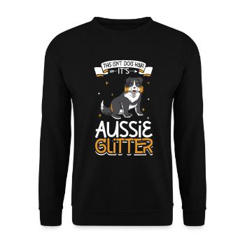 Aussie Glitter - Unisex Sweatshirt - black - Front - Alina (178cm) & Michal (187cm)