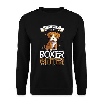Boxer Glitter - Unisex Sweatshirt - black - Front - Alina (178cm) & Michal (187cm)