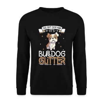 Bulldog Glitter - Unisex Sweatshirt - black - Front - Alina (178cm) & Michal (187cm)