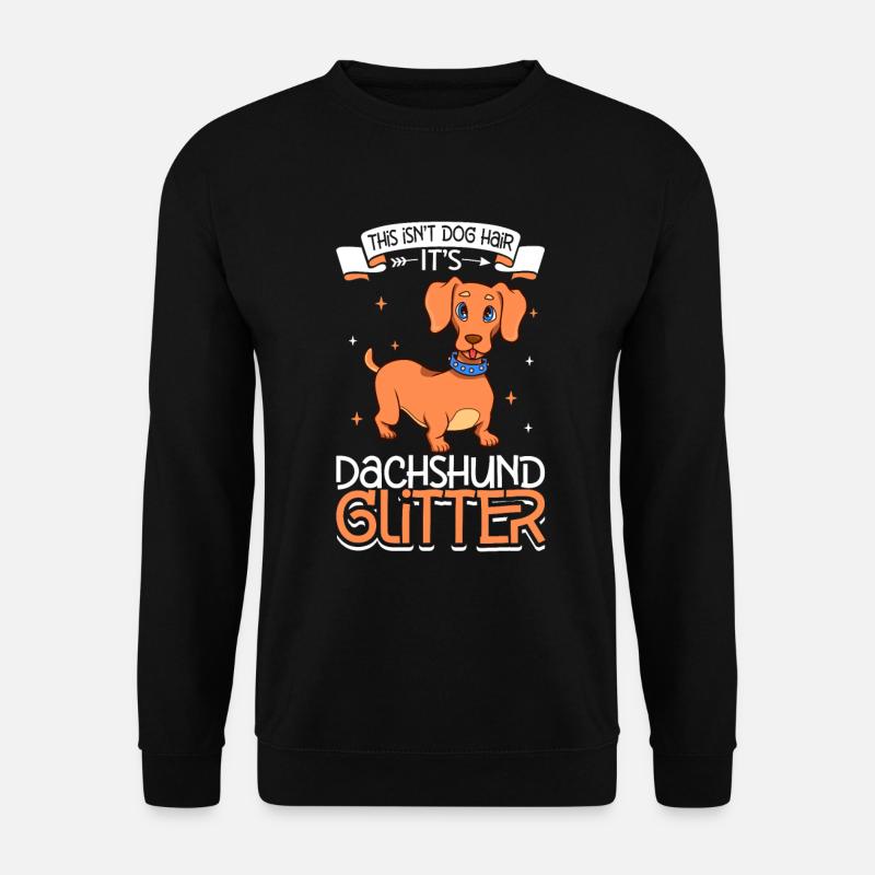 Dachshund Glitzer - Unisex Pullover - Schwarz