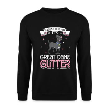 Dogue Allemand Paillettes - Sweat-shirt Unisexe - noir - Devant - Alina (178cm) & Michal (187cm)