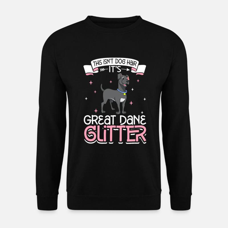 Great Dane Glitter - Unisex Sweatshirt - black