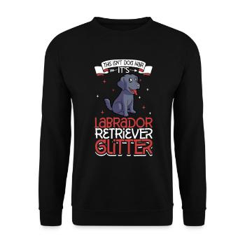 Labrador Retriever Glitter - Unisex Sweatshirt - black - Front - Alina (178cm) & Michal (187cm)