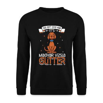 Magyar Vizsla Glitzer - Unisex Pullover - Schwarz - Vorne - Alina (178cm) & Michal (187cm)