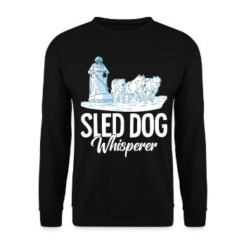 Mushing Dog Sledding Musher - Unisex Sweatshirt - black - Front - Alina (178cm) & Michal (187cm)