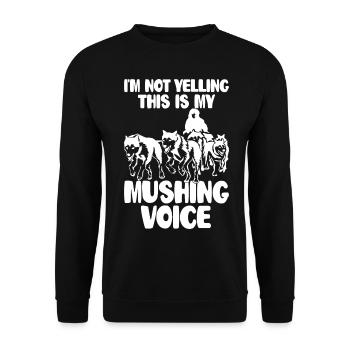 Mushing Dog Sledding Musher - Unisex Sweatshirt - black - Front - Alina (178cm) & Michal (187cm)