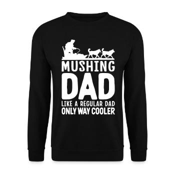 Mushing Dog Sledding Musher - Unisex Sweatshirt - black - Front - Alina (178cm) & Michal (187cm)