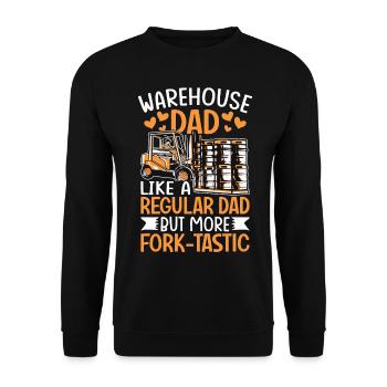 Forklift driver - Unisex Sweatshirt - black - Front - Alina (178cm) & Michal (187cm)