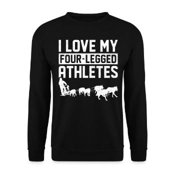 Mushing Dog Sledding Musher - Unisex Sweatshirt - black - Front - Alina (178cm) & Michal (187cm)