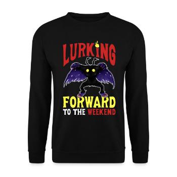Cryptozoologie de Mothman Crypttide - Sweat-shirt Unisexe - noir - Devant - Alina (178cm) & Michal (187cm)