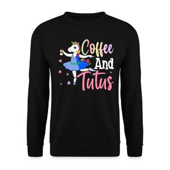 Ballett Tanz Ballerina - Unisex Pullover - Schwarz - Vorne - Alina (178cm) & Michal (187cm)
