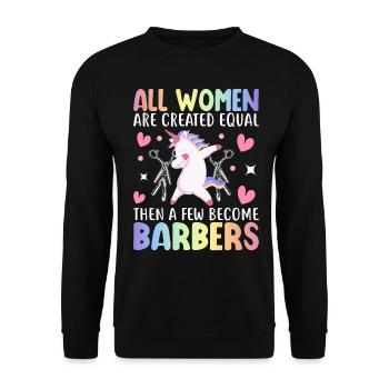 Hairstylistin - Unisex Pullover - Schwarz - Vorne - Alina (178cm) & Michal (187cm)