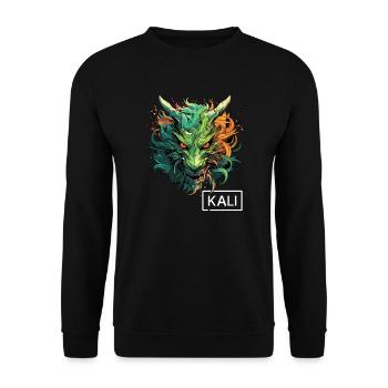 Kali Linux Dragon Design pour les testeurs de - Sweat-shirt Unisexe - noir - Devant - Alina (178cm) & Michal (187cm)