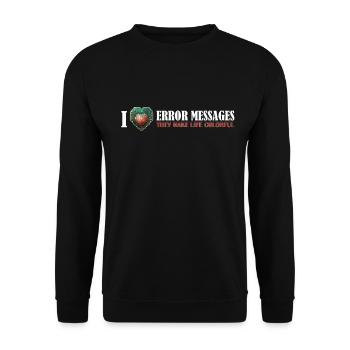 Ich liebe Computer die bunte Welt der - Unisex Pullover - Schwarz - Vorne - Alina (178cm) & Michal (187cm)