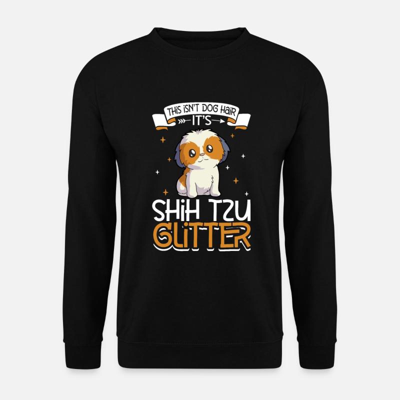 Shih Tzu Glitzer - Unisex Pullover - Schwarz