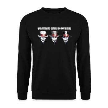 Blanc, gris, noir : Quel chapeau vous définit ? - Sweat-shirt Unisexe - noir - Devant - Alina (178cm) & Michal (187cm)