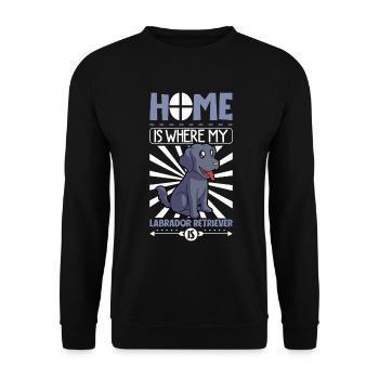 Home is where my Labrador Retriever is - Unisex Sweatshirt - black - Front - Alina (178cm) & Michal (187cm)