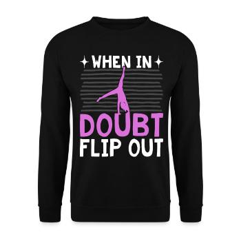 Cartwheel Gymnastics Cheerleading - Unisex Sweatshirt - black - Front - Alina (178cm) & Michal (187cm)