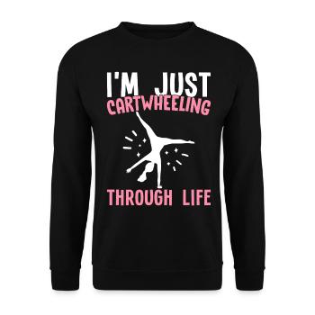 Cartwheel Gymnastics Cheerleading - Unisex Sweatshirt - black - Front - Alina (178cm) & Michal (187cm)