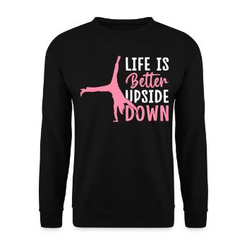Cartwheel Gymnastics Cheerleading - Unisex Sweatshirt - black - Front - Alina (178cm) & Michal (187cm)