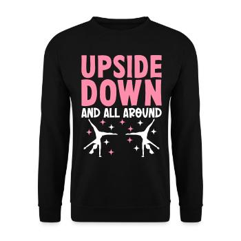 Gymnastique de la roue de charrette Cheerleading - Sweat-shirt Unisexe - noir - Devant - Alina (178cm) & Michal (187cm)