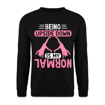Gymnastique drôle de roue de charrette - Sweat-shirt Unisexe - noir - Devant - Alina (178cm) & Michal (187cm)