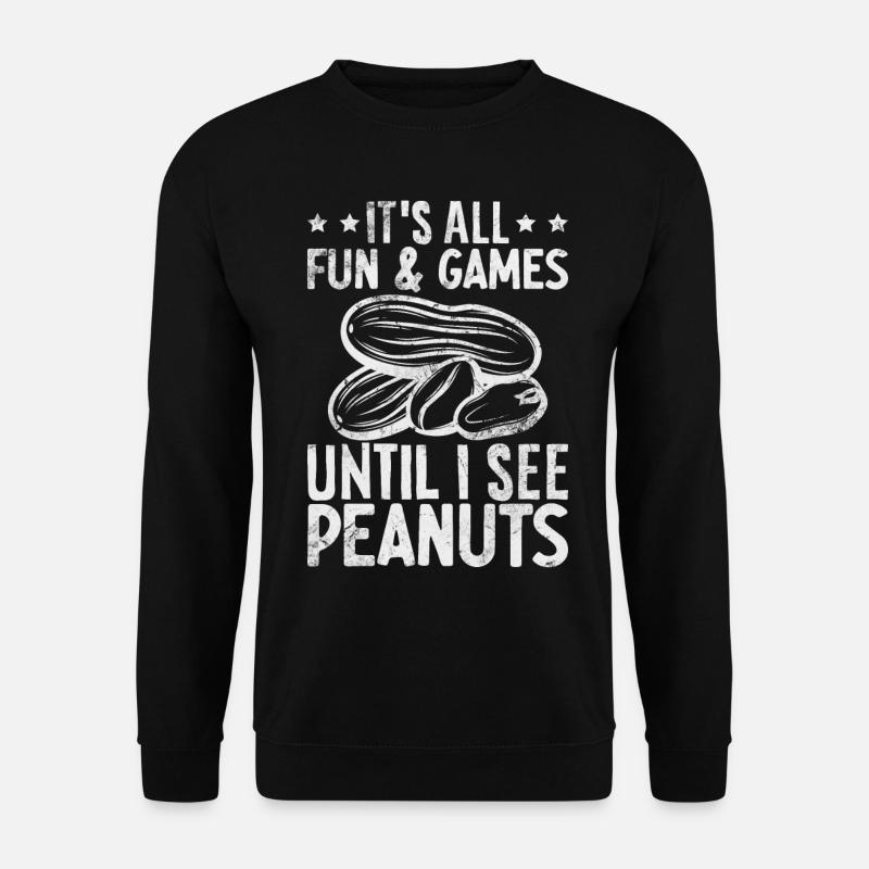 Erdnuss-Allergie Nuss-Allergie - Unisex Pullover - Schwarz