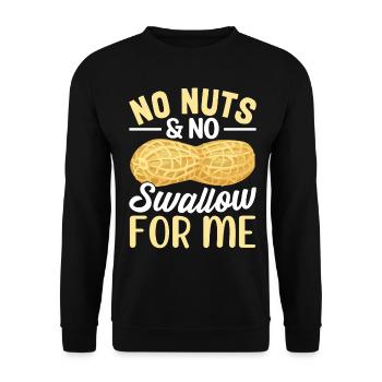 Peanut Allergy Nut Allergy Allergy - Unisex Sweatshirt - black - Front - Alina (178cm) & Michal (187cm)