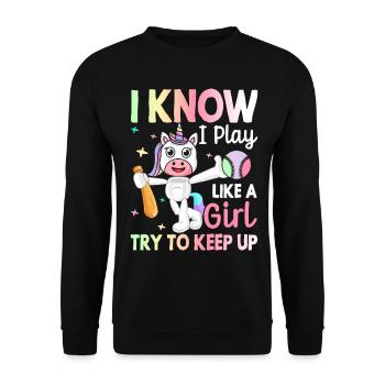 Basketball Girl Basketball Player - Unisex Sweatshirt - black - Front - Alina (178cm) & Michal (187cm)
