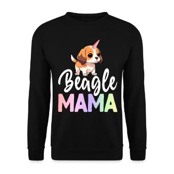 Beagle Mom Dog - Unisex Sweatshirt - black - Front - Alina (178cm) & Michal (187cm)