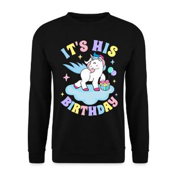 Birthday Girl Party - Unisex Sweatshirt - black - Front - Alina (178cm) & Michal (187cm)