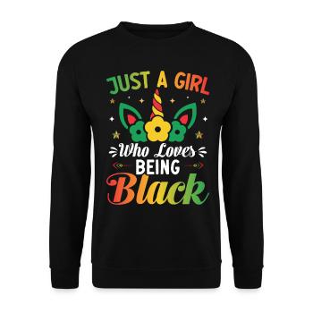 Month of Black History Melanin - Unisex Sweatshirt - black - Front - Alina (178cm) & Michal (187cm)