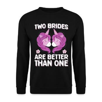 Douche nuptiale enterrement de vie de jeune fille - Sweat-shirt Unisexe - noir - Devant - Alina (178cm) & Michal (187cm)