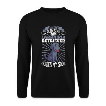 Jésus et mon Labrador Retriever - Sweat-shirt Unisexe - noir - Devant - Alina (178cm) & Michal (187cm)
