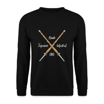 Japanische Kampfkünste - Kendo - Unisex Pullover - Schwarz - Vorne - Alina (178cm) & Michal (187cm)