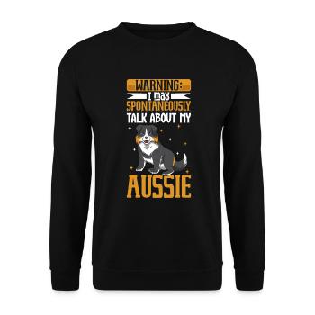 Australian Shepherd Lover - Unisex Sweatshirt - black - Front - Alina (178cm) & Michal (187cm)