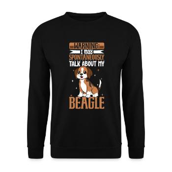 Beagle Lover - Unisex Sweatshirt - black - Front - Alina (178cm) & Michal (187cm)